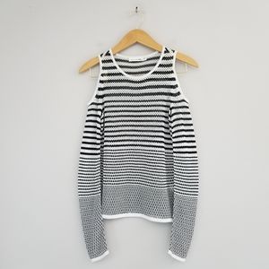 Rag & Bone Striped Cold Shoulder Sweater
